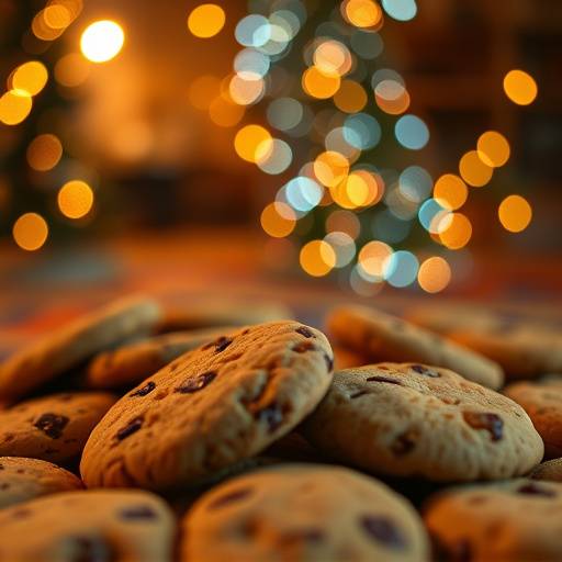 An illustration depicting various cookies and digital information transfer