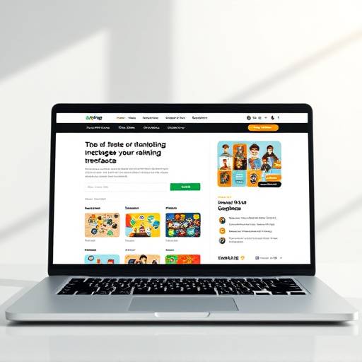 Laptop displaying a gamified marketing campaign interface