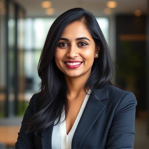 Portrait of Priya Sharma, Chief Technology Officer at Gamify Solutions