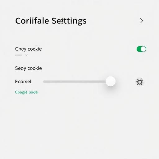 Screenshot of cookie settings panel with options to enable or disable various cookie categories