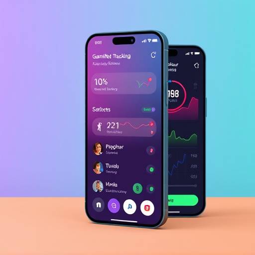User interface of a fitness app with gamified health tracking features